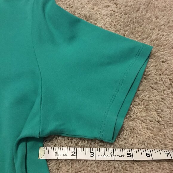 Vintage Turquoise Cotton Tee Sporty Bilayer Teet - Picture 14 of 14